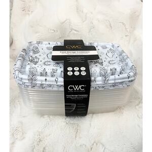 CWC Celestial Moon Stars Halloween Tarot Food Storage Container Set 10 Plastic